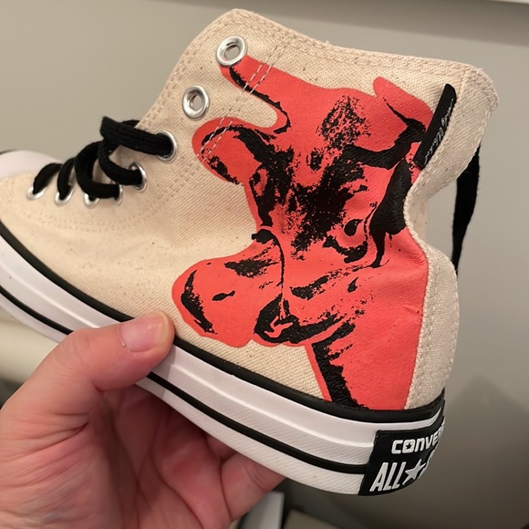 Converse x Andy Warhol Chuck Taylor All Star Hi Cow Art Men’s Size 7 - Picture 2 of 2